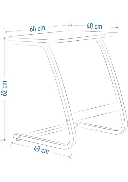 Ergo Çok Amaçlı Ahşap Yatay C Sehpa 60 x 40 cm fırsatları