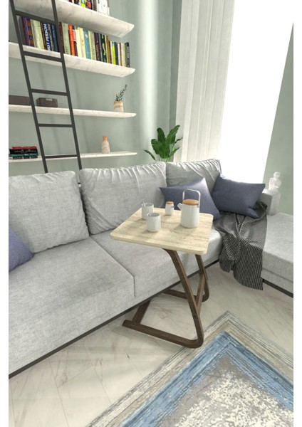 Ergo Çok Amaçlı Ahşap C Sehpa 45 x 45 cm