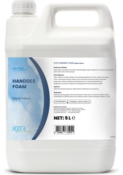 Handdes Foam-Köpük El Yıkama Ürünü 5 L