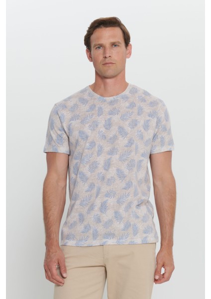 Slim Fit Dar Kesim Bisiklet Yaka Baskılı Tişört fırsatları