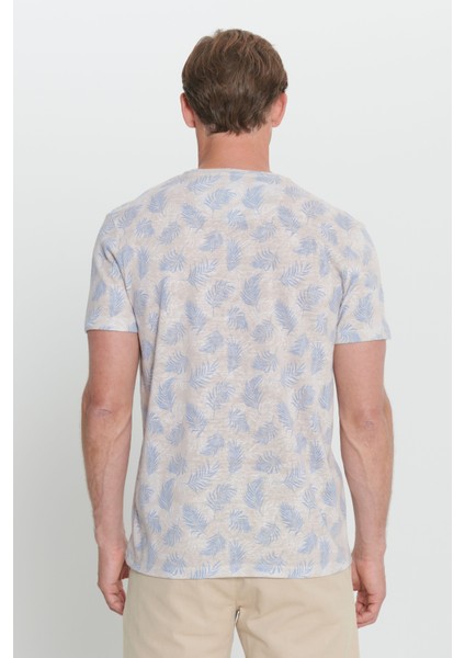 Slim Fit Dar Kesim Bisiklet Yaka Baskılı Tişört indirimleri