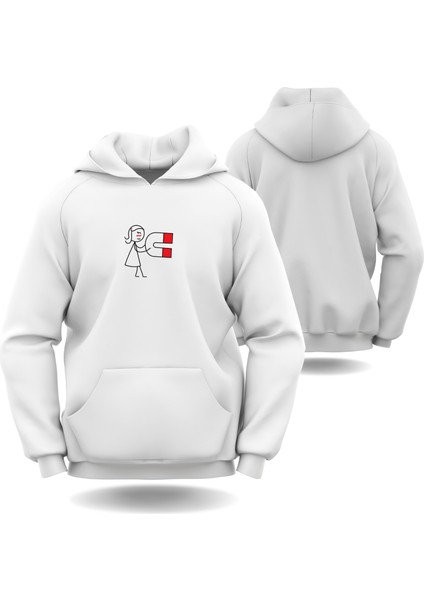 Çekim Gücü Sevgililer Günü Slimfit Kapüşönlu Hoodie Kadın Sweatshirt 7006K