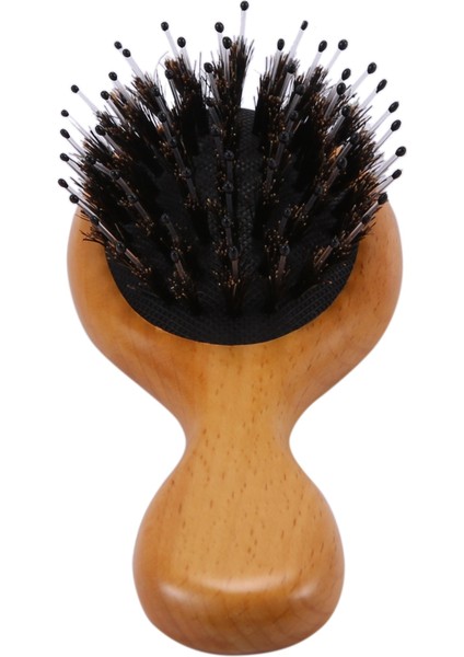 Domuz Kılı Saç Fırçası Mini Doğal Kayın Ağacı Saplı Yastık Anti-Statik Masaj Saç Açma - Cep/seyahat Boyutu Için (Yurt Dışından) fırsatları