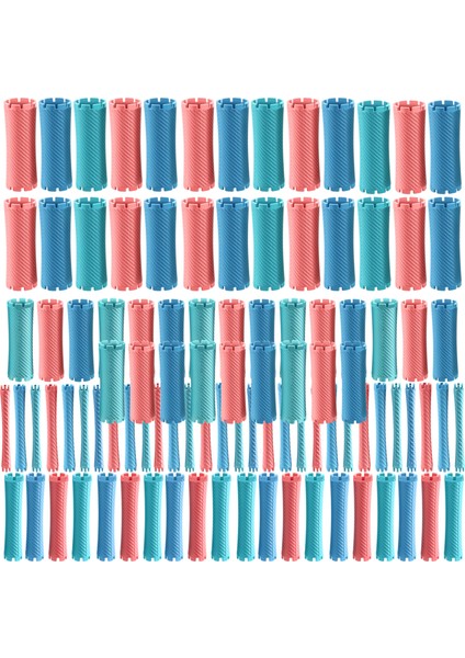 100 Adet/takım 10 Boyut Saç Perma Çubukları Seti Soğuk Kalıcı Plastik Bigudiler Rulolar Seti Dalga Mısır Makinesi Şekillendirici (Yurt Dışından)