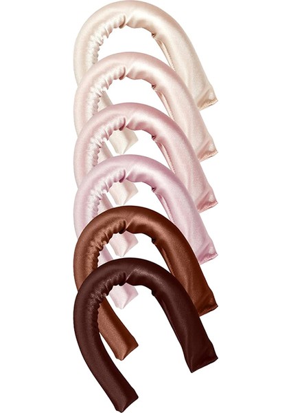 6 Adet Isısız Saç Kıvırıcısı Saten Kaplamalı Kıvırıcılar Tüm Tipler Için (Yurt Dışından)