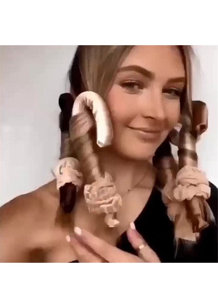 6 Adet Isısız Saç Kıvırıcısı Saten Kaplamalı Kıvırıcılar Tüm Tipler Için (Yurt Dışından)