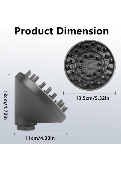 HS01/HS05 Bukle Makinesi Için Şekillendiriciden Saç Kurutma Makinesine Dönüştürme Difüzör Aparatı+Filtre Fırçası-A (Yurt Dışından)