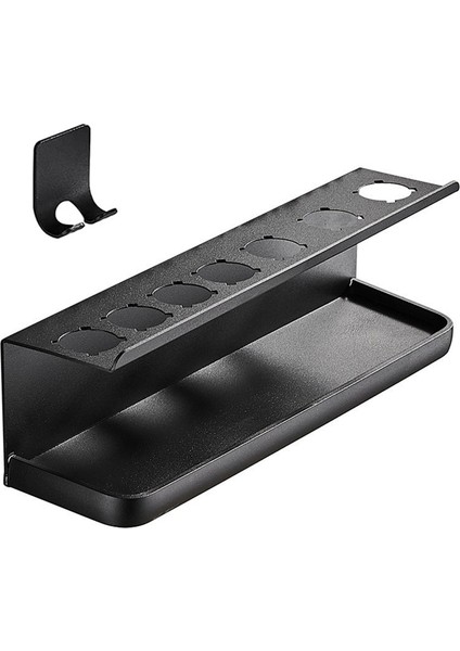 Yeni Duvara Monte Kurutma Makinesi Saç Kıvırıcı Depolama Rafı Banyo Rafı Bakım Aracı Siyah Için Uygun (Yurt Dışından)