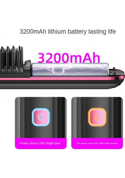 Kablosuz Saç Düzleştirici Fırça Taşınabilir Düzleştirici Negatif Iyon Sıcak Tarak Kadınlar Için-Beyaz (Yurt Dışından) fiyatları