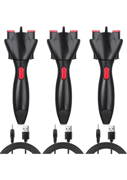 3 Parça Set Otomatik Elektrikli Örgü Makinesi Siyah Dıy Şekillendirici Saç Kıvırıcı Kadınlar Kızlar Için (Yurt Dışından)
