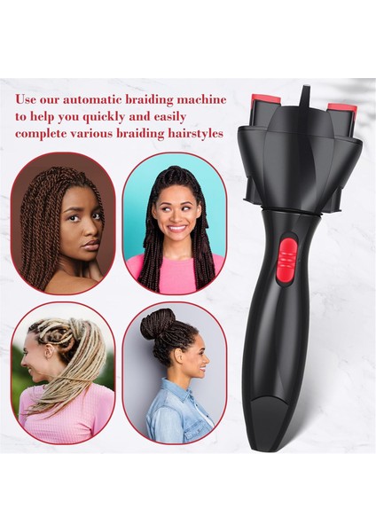 3 Parça Set Otomatik Elektrikli Örgü Makinesi Siyah Dıy Şekillendirici Saç Kıvırıcı Kadınlar Kızlar Için (Yurt Dışından) fiyatları