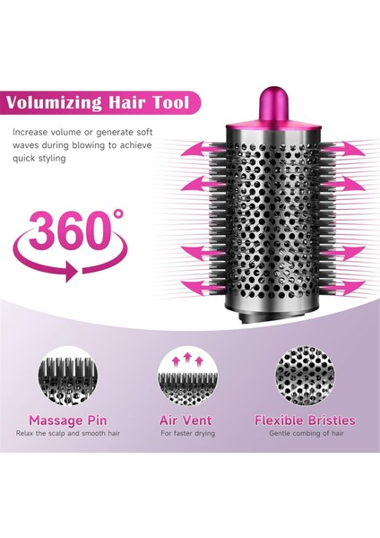 Aksesuarlar Için Büyük Yuvarlak Hacim Veren Fırça Daha Büyük Hacim Veren Eklenti Aracı, Gül (Yurt Dışından) fırsatları