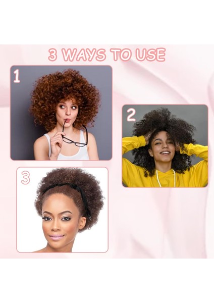 Scrunchies Ayarlanabilir Kaymalı Siyah Saten Saç Bağları Kalın Kıvırcık Doğal ve Uzun Afro At Kuyruğu Stilleri Için 5 Adet (Yurt Dışından)