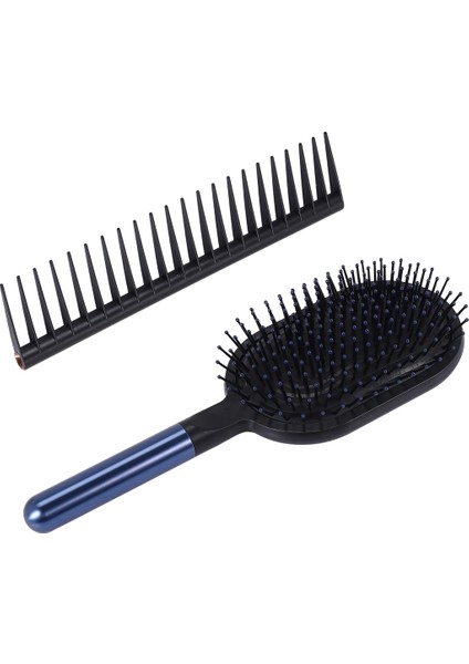 Sharon Brush Taşınabilir Mavi Için Comb+Wide Dişli Tarak Saç Derisi Masajı Saç Fırçası (Yurt Dışından)