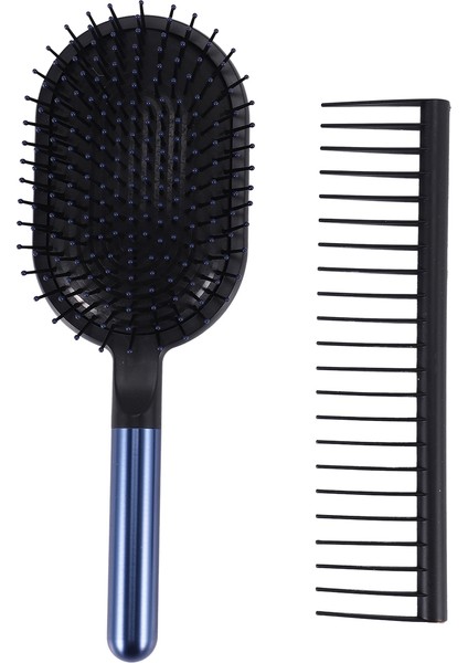 Sharon Brush Taşınabilir Mavi Için Comb+Wide Dişli Tarak Saç Derisi Masajı Saç Fırçası (Yurt Dışından)