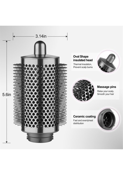 HS01 HS05 Aksesuarları Için Büyük Yuvarlak Fırça Ataşmanı ve Sert Düzleştirme (Yurt Dışından)