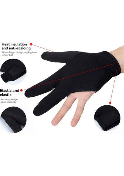 Berber Dükkanı Üç Parmak Saç Eldivenleri Kalın Bukle Makinesi Ürünleri Haşlanma Önleyici (Yurt Dışından) fırsatları