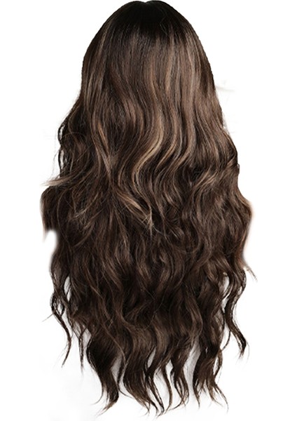 Avrupa ve Amerikan Tarzı Peruk Siyah Kahverengi Patlama Büyük Dalga Uzun Kıvırcık Saç Kimyasal Lif Bukleler Vurgulama (Yurt Dışından)