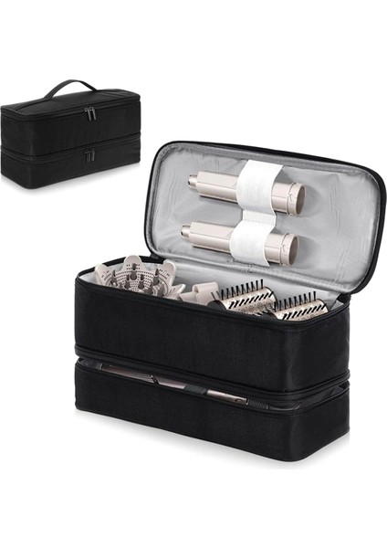 Evrensel Çift Katmanlı Taşıma Çantası, Seyahat Taşınabilir Depolama Siyah (Yurt Dışından) fırsatları