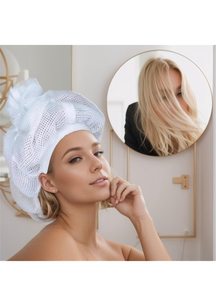 2 Adet Kıvırcık Saçları Kurutmak Için Ağ Plopping Şapka, Kuru Saç Ağ Şapkası, Ağ Saç (Yurt Dışından) modelleri
