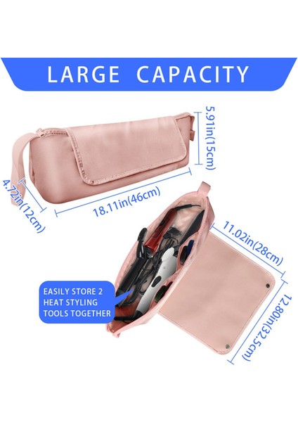 Saç Aracı Seyahat Çantası Bukle Makinesi Düzleştirici 2'si 1 Arada Sıcak Kutu Saklama Çantası, Pembe (Yurt Dışından) fırsatları