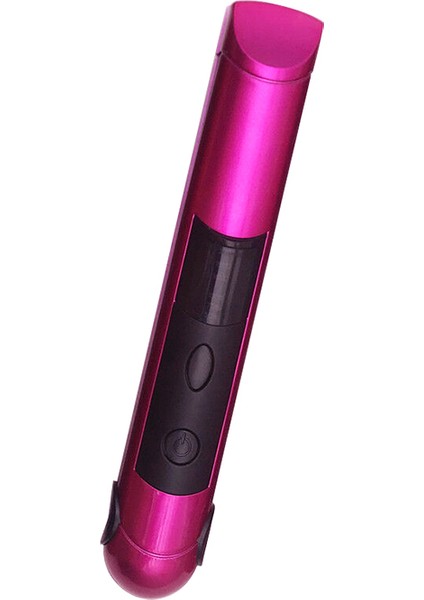 Saç Düzleştirici Kıvırıcı Kıvırıcı USB Şarjlı LED Dalga Ütüsü Su Geçirmez, Gül Kırmızısı (Yurt Dışından)