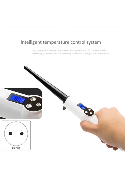 32MM Bukle Makinesi Saç Dalgalandırma Konisi Elektrikli Bukle Makinesi Profesyonel Çubuklu Ütü Seramik Ab Fişi (Yurt Dışından)