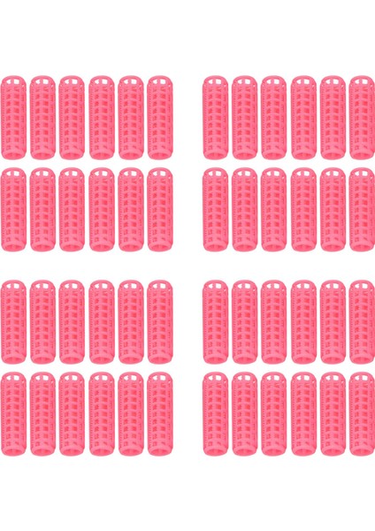 48 Adet Pembe Plastik Kendin Yap Saç Şekillendirici Makara Bigudi Klipsleri (Yurt Dışından)