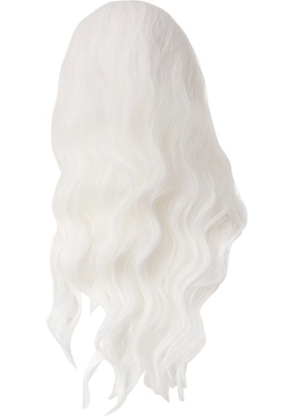 Beyaz Büyük Dalgalı Kıvırcık Peruk Kimyasal Elyaf Saç Yüksek Sıcaklık Teli Cosplay Günlük Kullanım Için (Yurt Dışından)
