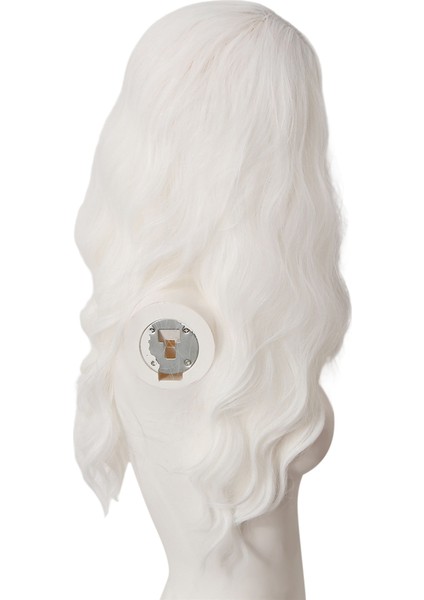 Beyaz Büyük Dalgalı Kıvırcık Peruk Kimyasal Elyaf Saç Yüksek Sıcaklık Teli Cosplay Günlük Kullanım Için (Yurt Dışından) modelleri