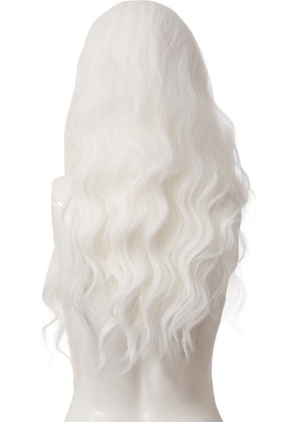 Beyaz Büyük Dalgalı Kıvırcık Peruk Kimyasal Elyaf Saç Yüksek Sıcaklık Teli Cosplay Günlük Kullanım Için (Yurt Dışından) fırsatları