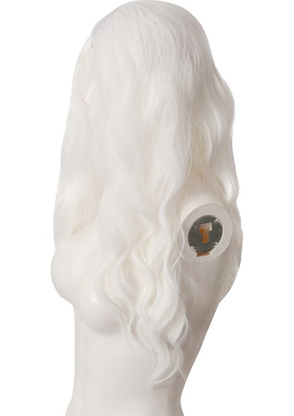 Beyaz Büyük Dalgalı Kıvırcık Peruk Kimyasal Elyaf Saç Yüksek Sıcaklık Teli Cosplay Günlük Kullanım Için (Yurt Dışından) indirimleri