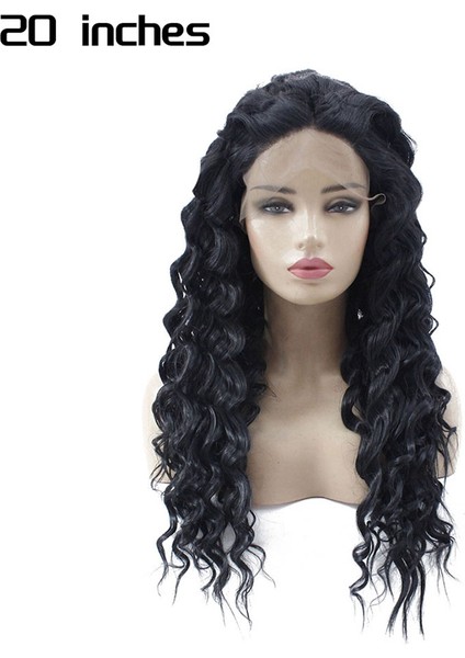 20 Inç Ön Dantel Kıvırcık Saçaklı Peruk Saç Perukları Brezilyalı - Kadınlar Için Insan Saçı (Yurt Dışından) indirimleri