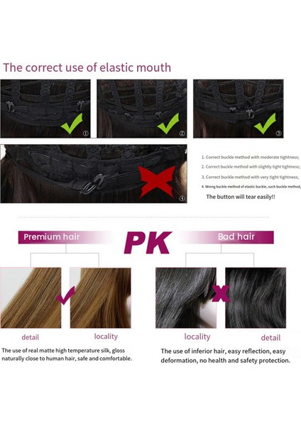 Turuncu 60CM Peruk Uzun Kıvırcık Saç Orta Ayrık Ön Saç Yok Kapatıcı Fiber Simülasyonu Avrupa Amerikan Perukları (Yurt Dışından)