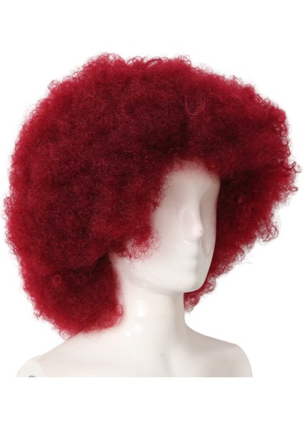 Afrika Afro Bordo Peruk Kıvırcık Brezilya Saç Kısa Kızlar Için Moda (Yurt Dışından)