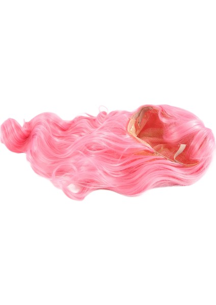 Pembe Peruk Patlama Uzun Dalgalı Hava Ipeksi Tam Isıya Dayanıklı Saç Değiştirme Doğal Görünümlü (Yurt Dışından)