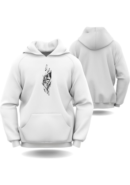 Iskelet Kraliçe Sevgililer Günü Slimfit Kapüşönlu Hoodie Kadın Sweatshirt 7014K