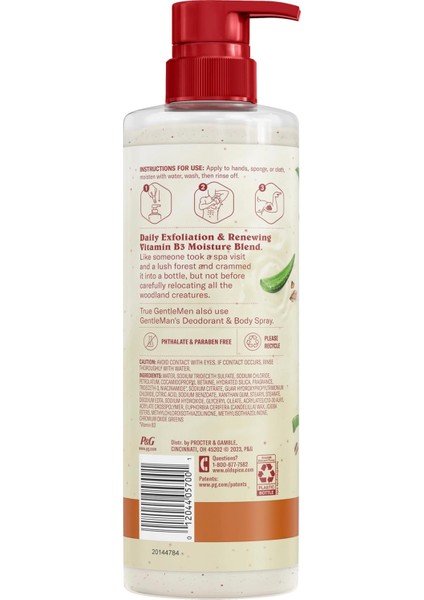 Gentle Man's Exfoliating Sandalwood - Aloe Vera Duş Jeli 532 ml