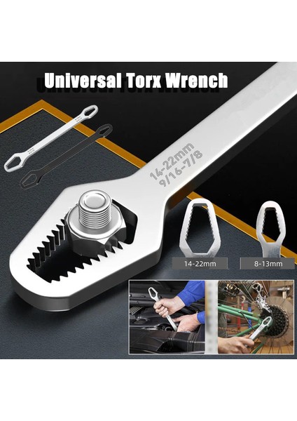 No.2 Tarzı Evrensel Torx Anahtar Ayarlanabilir Tork Anahtarı Çift Ratchet Anahtarı Bisiklet Motosiklet Araba Tamir Fabrika El Aleti (Yurt Dışından) modelleri