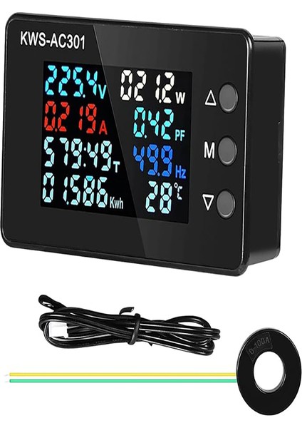 KWS-AC301 100A Voltmetre Ampermetre Wattmetre 50–300V Kapalı Transformatör