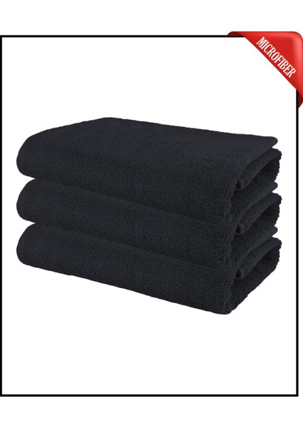 3 Adet Büyük Boy Mikrofiber 50 x 90 cm , Fitness Havlusu , Spor Havlusu , Kuaför Havlusu