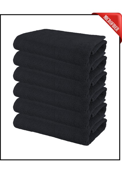 6 Adet Büyük Boy Mikrofiber 50 x 90 cm , Fitness Havlusu , Spor Havlusu , Kuaför Havlusu