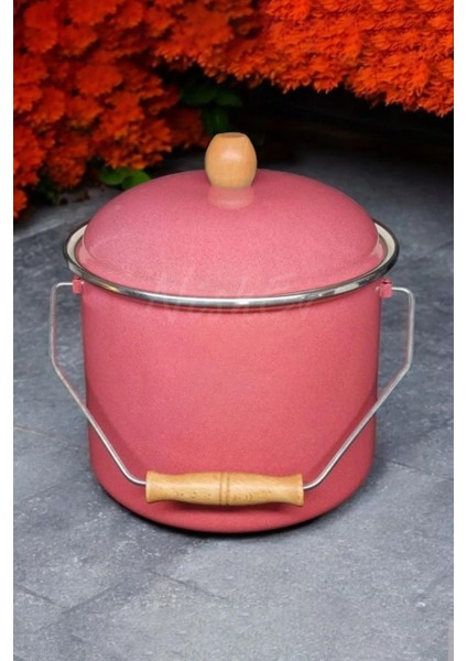 Italyan Emaye Yoğurt Tenceresi Emaye Bakraç 20CM 5lt – Kırmızı