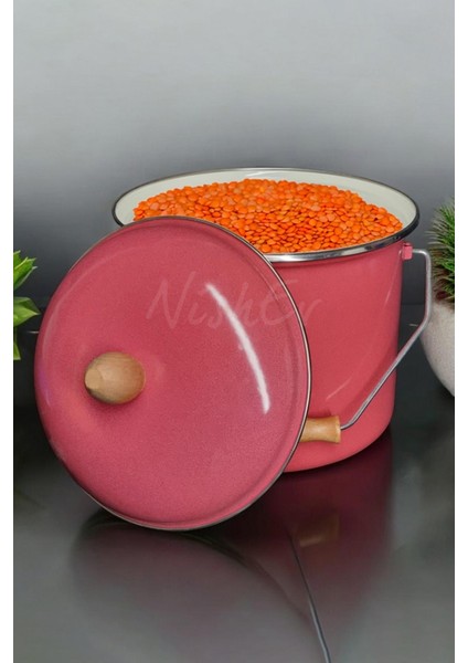 Italyan Emaye Yoğurt Tenceresi Emaye Bakraç 20CM 5lt – Kırmızı modelleri