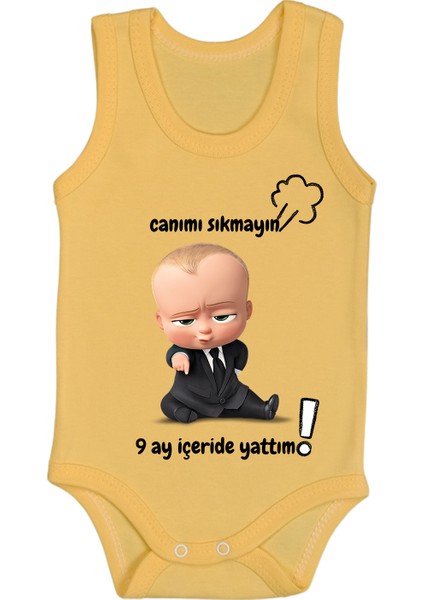 %100 Pamuk 9 Ay Içeride Yattım Baskılı Zıbın & Body fiyatları