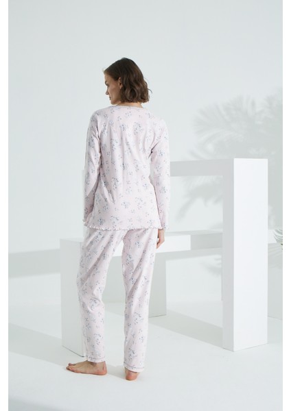Angelique Pamuk Uzun Kol Kadın Pijama Takımı 21503
