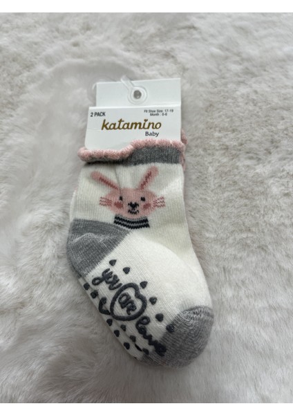 Kimso Abs Li Ikili Kız Bebek Çorap