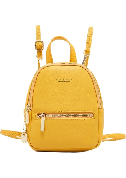 Pu Bayan Sırt Çantası Moda Büyük Kapasiteli Çanta Basit Omuz Çantası (Yurt Dışından)