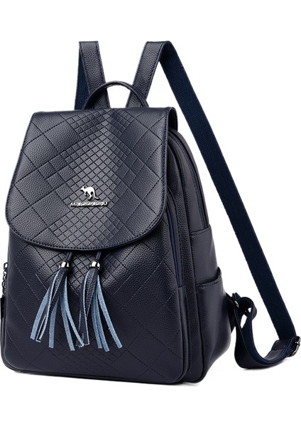 Pu Bayan Sırt Çantası Moda Büyük Kapasiteli Çanta Basit Omuz Çantası (Yurt Dışından)