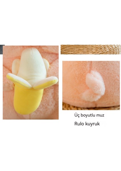 30C'M Açgözlü Muz Domuz Peluş Oyuncak (Yurt Dışından)